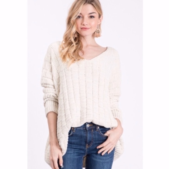 VAL softest Chenille sweater - IVORY - Picture 2 of 6